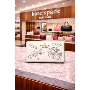 Kate Spade Madison Perforated Medium Bifold Wallet Merinque
